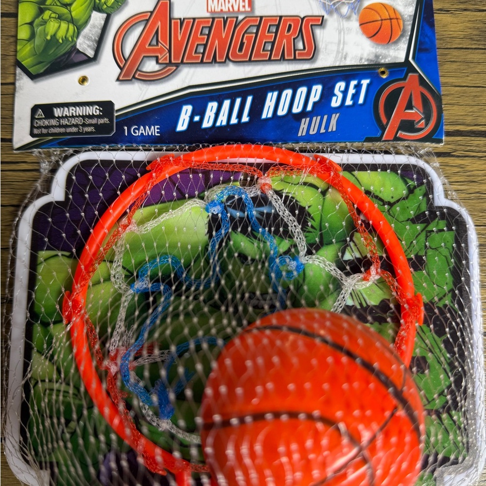 Marvel Avengers Hulk B-Ball Hoop Set - Orange and Green